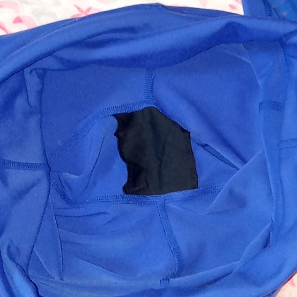 ALO Yoga "Fifth Element" Blue Moto Leggings Medium New - Picture 5 of 6